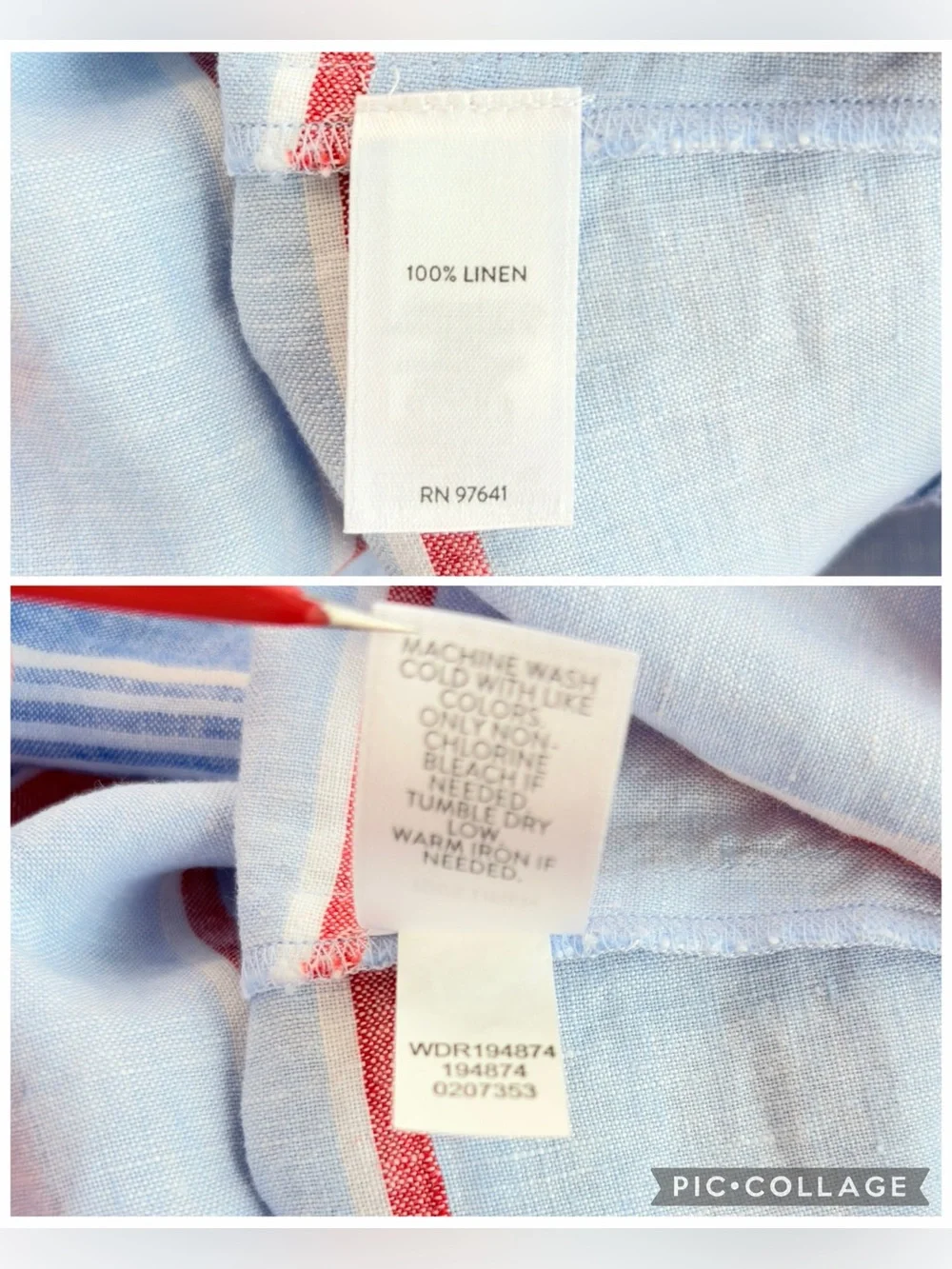 J. Jill Love Linen Cornflower Blue sleeveless v-neck 100% linen dress Size 1X - Picture 15 of 16
